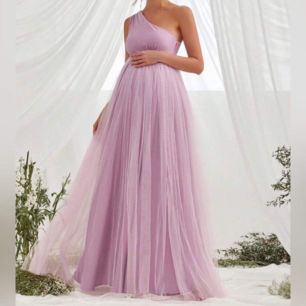 Purple Maternity Dress